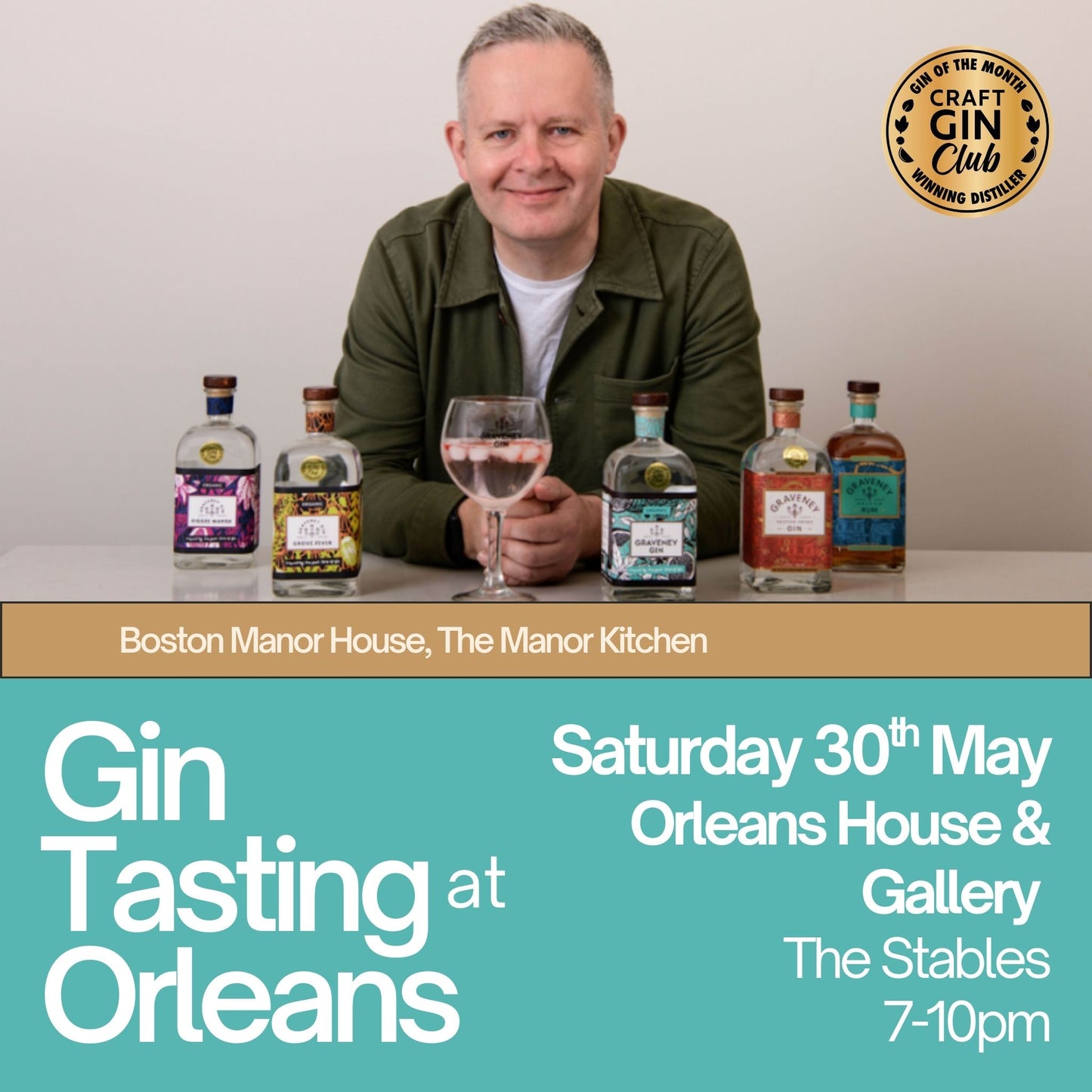 Saturday 30th May: Gin Tasting at Orleans